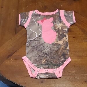 Infant Camo and Pink Bodysuit